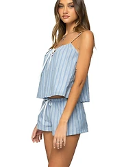 Edikted Women's Birkley Striped Babydoll Top
