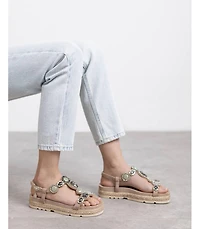 Women's Flat Suede Sandals By Xti