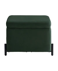 Lifestyle Solutions 24" Velvet Kyoto Small Storage Ottoman