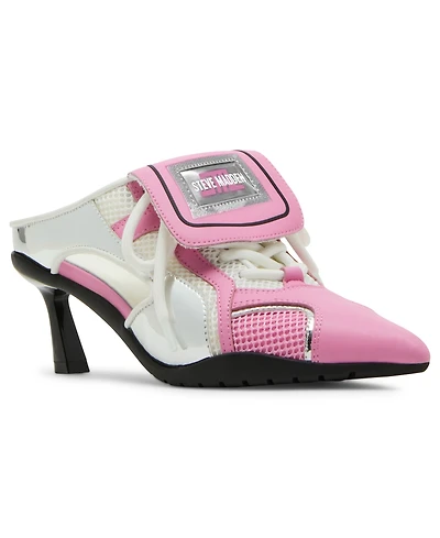 Steve Madden Women's Shevron Kitten-Heel Sport Dress Mules