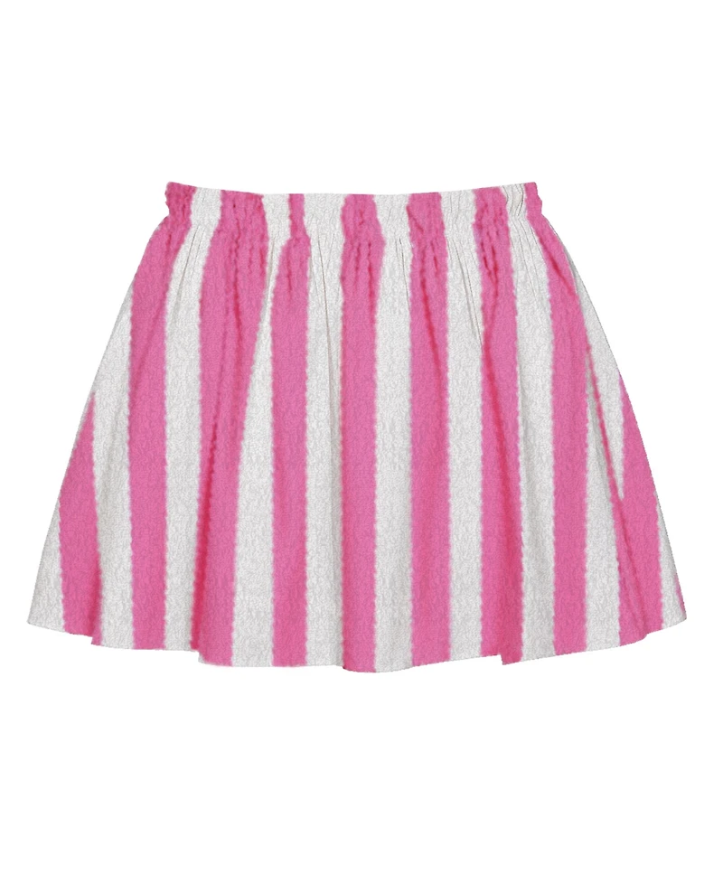 Disney Toddler and Little Girls 2-Piece Stitch Embroidered Stripe Top Skirt Set