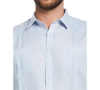 Cubavera Men's 100% Linen Long Sleeve 4 Pocket Guayabera Shirt