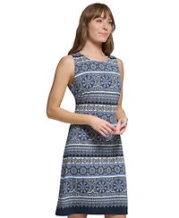 Tommy Hilfiger Petite Printed Jersey Sleeveless Dress