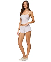 Edikted Women's Sephi Lacey Pointelle Tank Top