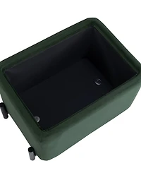 Lifestyle Solutions 24" Velvet Kyoto Small Storage Ottoman