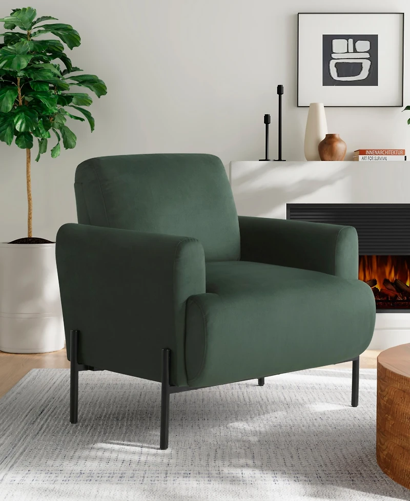 Lifestyle Solutions 35.3" Velvet Kyoto Accent Chair