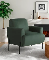 Lifestyle Solutions 35.3" Velvet Kyoto Accent Chair