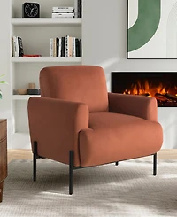 Lifestyle Solutions 35.3" Velvet Kyoto Accent Chair