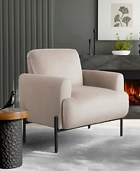 Lifestyle Solutions 35.3" Velvet Kyoto Accent Chair