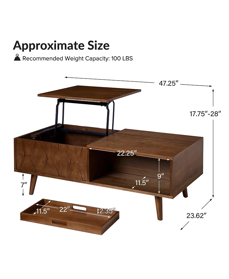 Epirus 4 Legs Coffee Table with Storage