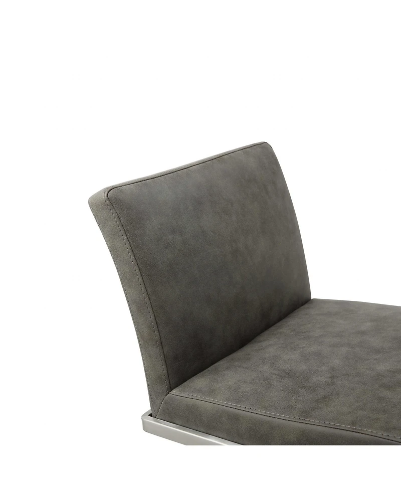 Sleek Stainless Steel Bar Height Chair for Indoor or Outdoor Use