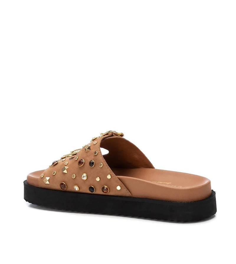 Carmela Leather Women's Fashion Footbed Sandals By Xti