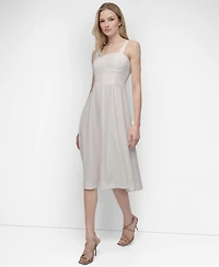 Dkny Women's Square-Neck Sleeveless Midi Dress