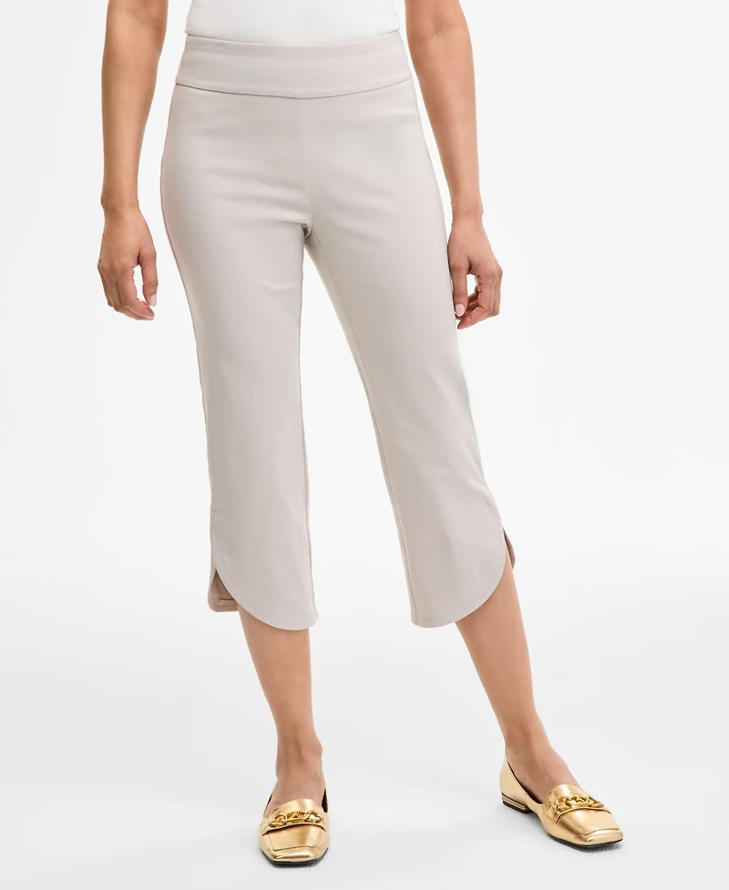 Jm Collection Women's Mid-Rise Pull-On Tulip-Hem Capri Pants, Exclusively at Macy's