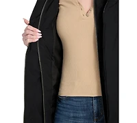 Guess Women's Asymmetric Zip-Front Hooded Puffer Coat
