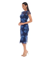Bebe Women's Printed Powermesh T-Shirt Dress