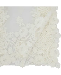 Saro Lifestyle Floral Net Lace Table Runner, 15" x 72"