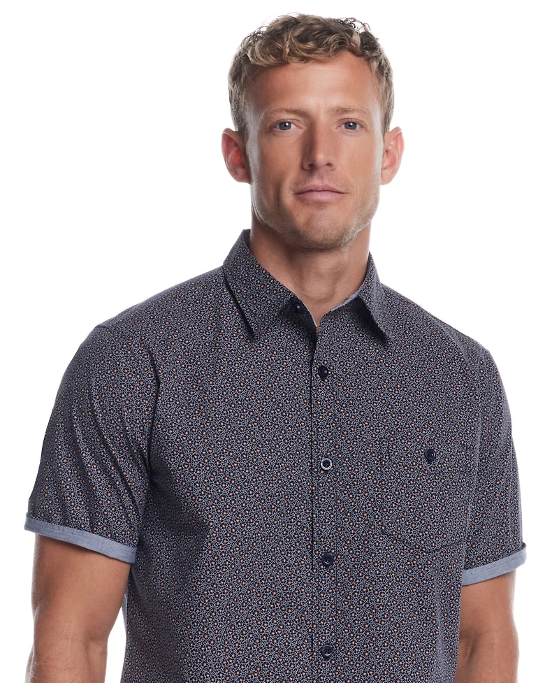 Weatherproof Vintage Men's Short Sleeve Cotton Poplin Shirt