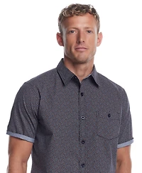 Weatherproof Vintage Men's Short Sleeve Cotton Poplin Shirt