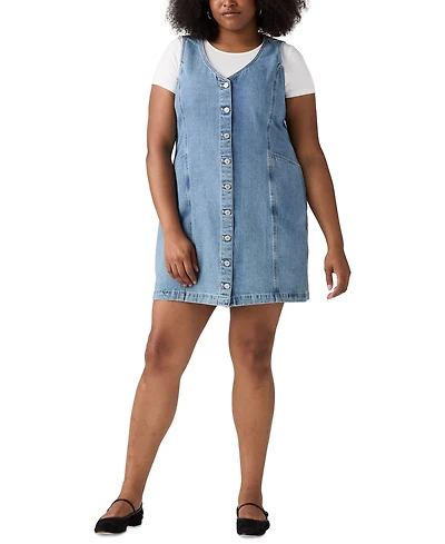Levi's Plus Vianna Cotton V-Neck Vest Dress