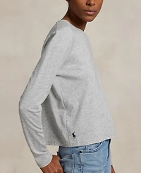 Polo Ralph Lauren Women's Shrunken-Fit Jersey Long-Sleeve Tee