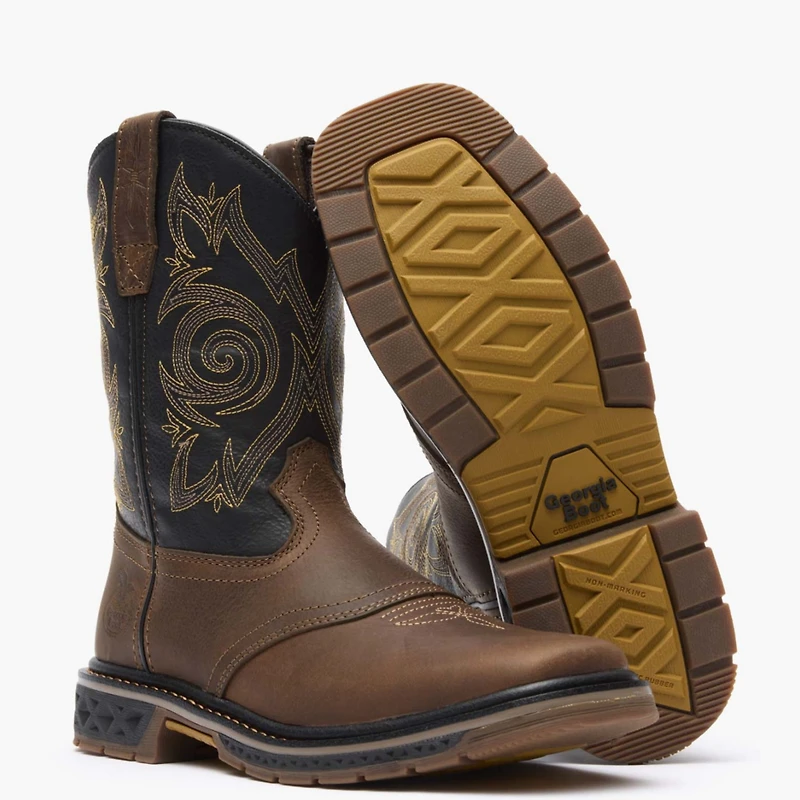 Georgia Boot Kids Carbo-Tec Lt Pull-On Saddle