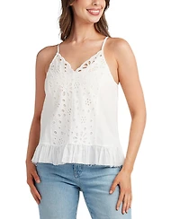 Bcx Juniors' Cotton Eyelet Tank Top