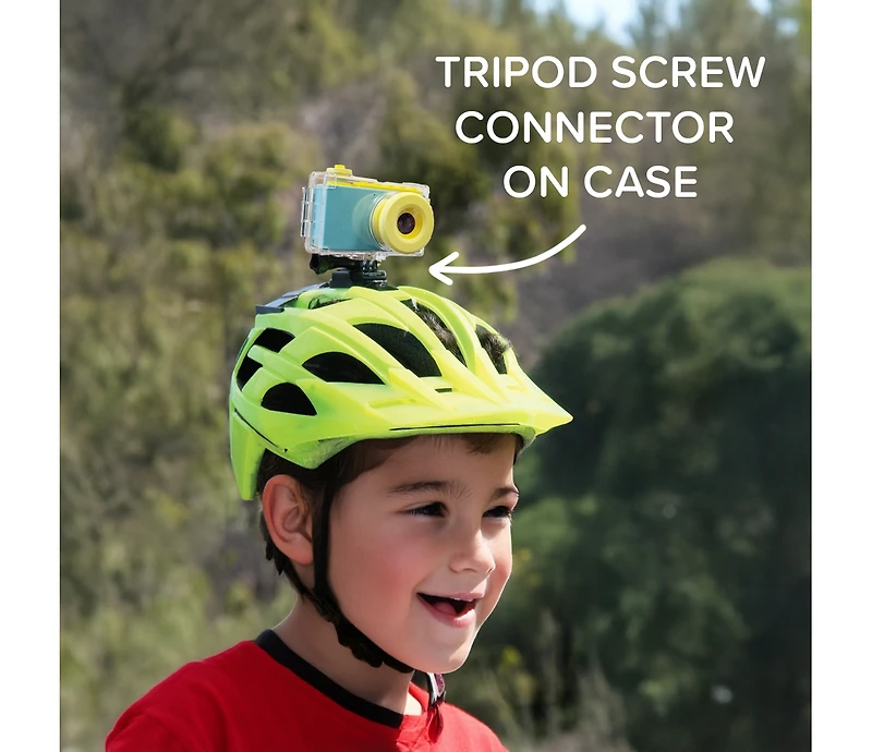 myFirst Camera 2 (Blue) Kids Action Camera with IPX8 Waterproof & Shockproof Case, 1080p Video 8MP Photo, Tripod Mount, Action Camera for Swimming, Gi