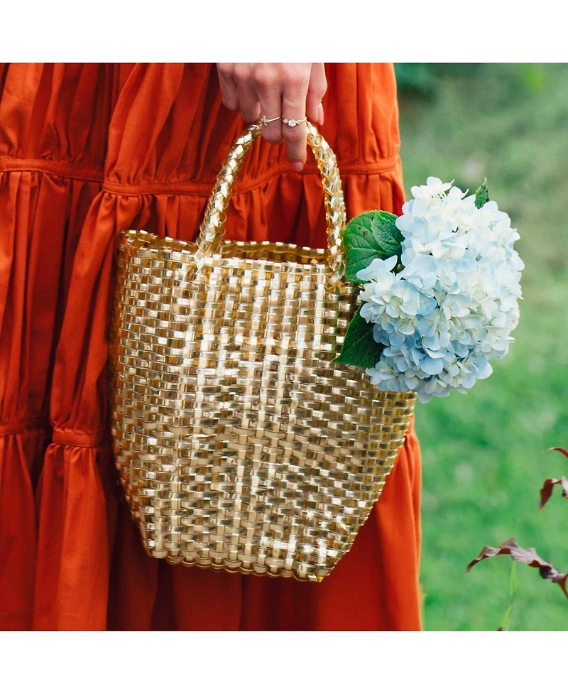 La Tote Metallic Bag In Gold