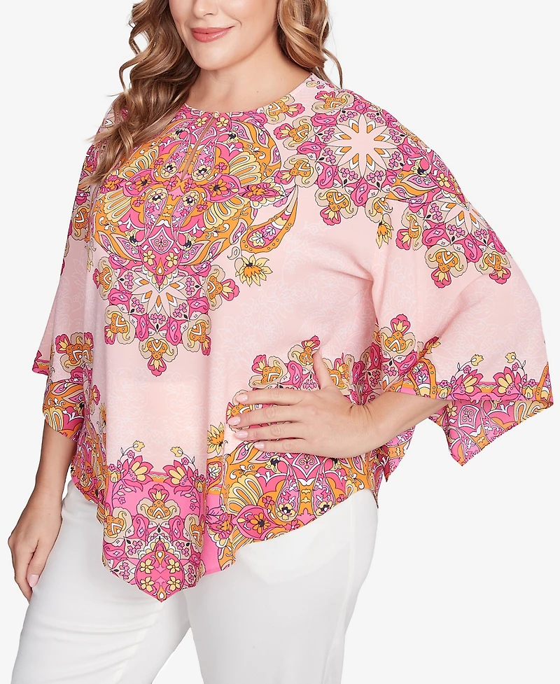 Ruby Rd. Plus Floral Medallion Tunic Top