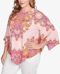 Ruby Rd. Plus Floral Medallion Tunic Top