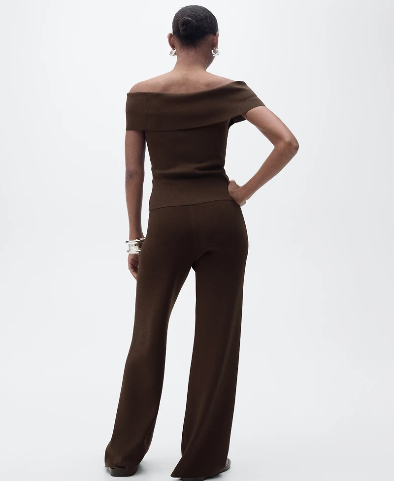 Mango Women's Straight Knitted Pants