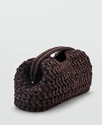 Mango Women's Natural Fiber Clutch Bag