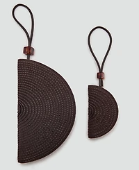 Mango Women's Natural Fiber Zipper Toiletry Bag