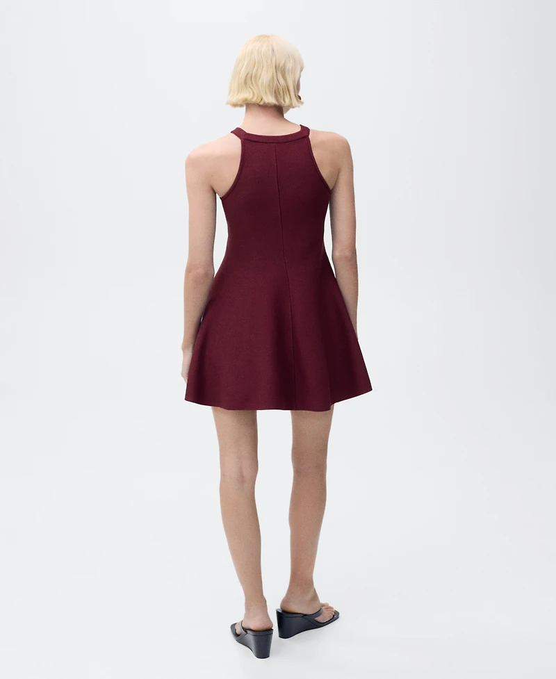 Mango Women's Short Flared Knitted Dress