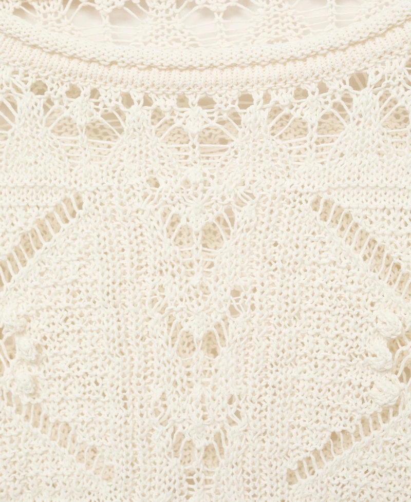 Mango Women's Oversized Openwork Knitted Sweater