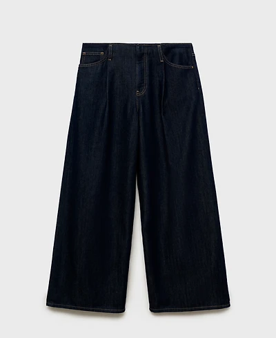 Mango Women's Wide Leg Denim Jeans