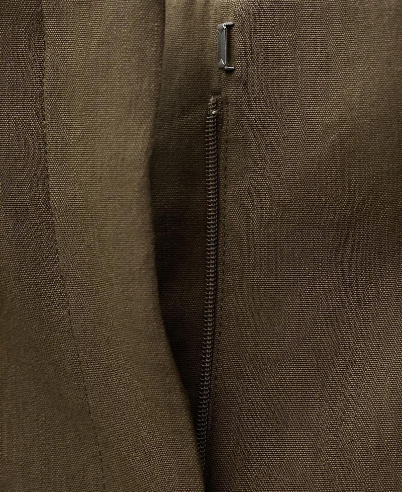 Mango Women's Seamless Linen Suit Pants