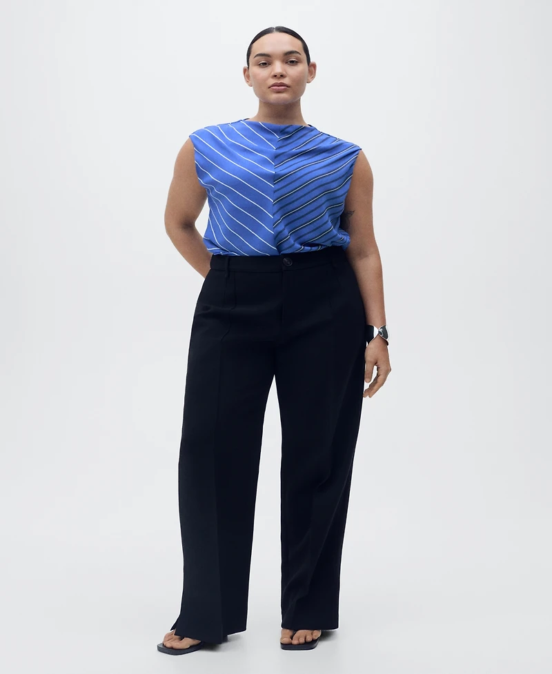 Mango Women's Combined Striped Blouse