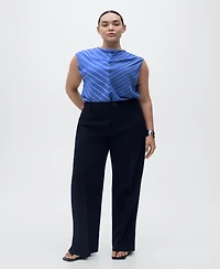 Mango Women's Combined Striped Blouse