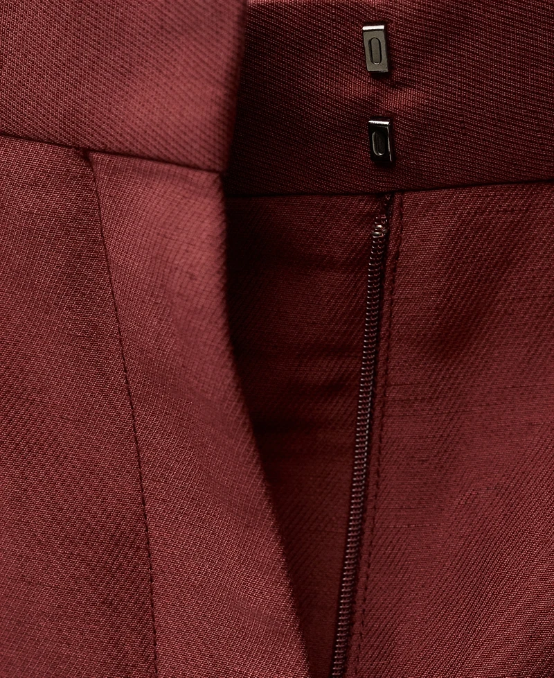 Mango Women's Wide Leg Linen-Blend Suit Pants