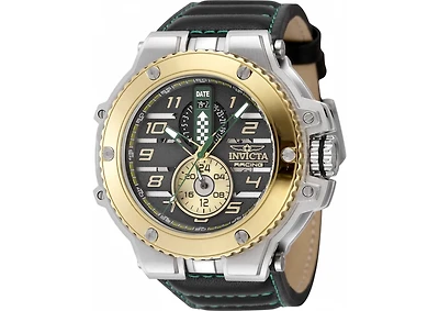 Invicta Men's 47380 Invicta Racing Quartz Multifunction Black, Gold, Green Dial Watch
