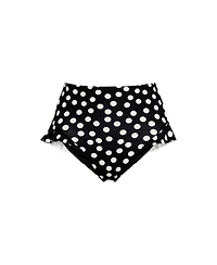 Lands' End Women's Ruffle High Waisted Leg Bikini Bottoms
