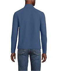 Lands' End Men's Long Sleeve Waffle Quarter Zip