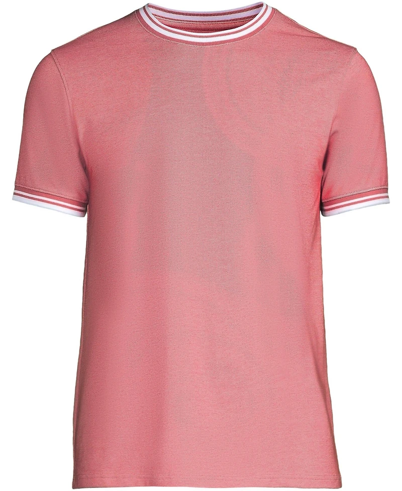 Lands' End Men's Short Sleeve Soft Pique Crew Tee