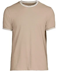 Lands' End Men's Short Sleeve Soft Pique Crew Tee