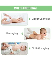 Diaper Table with 4 Drawers, Baby Changing Station with Storage Compartments