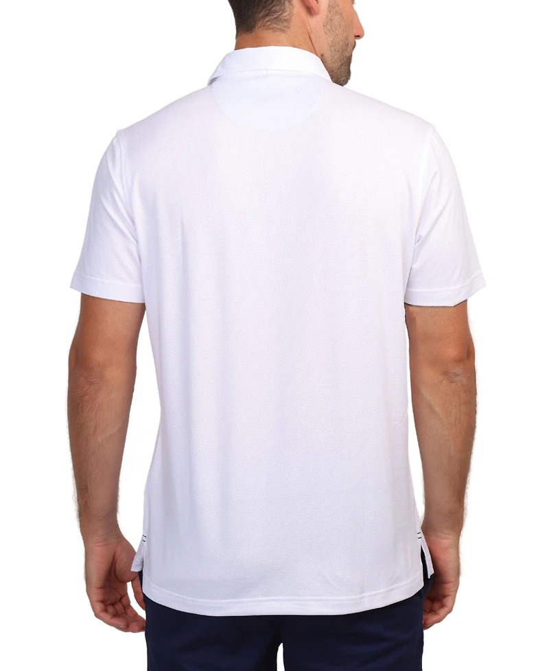 Tailorbyrd Men's Melange Mesh Performance Polo