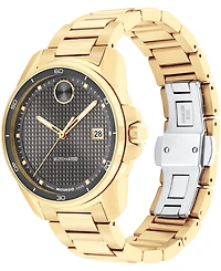 Movado Men's Bold Verso Swiss Automatic Ionic Plated Light Gold Steel Watch, 41mm