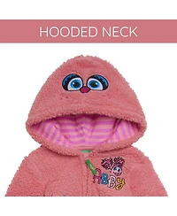 Sesame Street Baby Girls Cozy Sherpa Zip Up Cosplay Costume Coverall